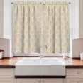 thumbnail image 2 of Ambesonne Geometric Kitchen Curtains, Honeycomb Sequence, 55"x39", Pale Brown and White, 2 of 3