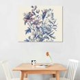 thumbnail image 2 of Orinice  Blue Flowers Wall Art Decor Chinoiserie Flower Artwork Poster Prints Wall Decor Navy Blue Botanical Wall Art for Grandmillennial Home Bedroom Decorations  20x16in, 2 of 6