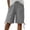 Gray01, variant on Womens Drawstring Waist Crinkle Texture Casual Shorts with Adjustable Hem and Side Pockets Loose Fit Knee Length Summer Everyday Shorts