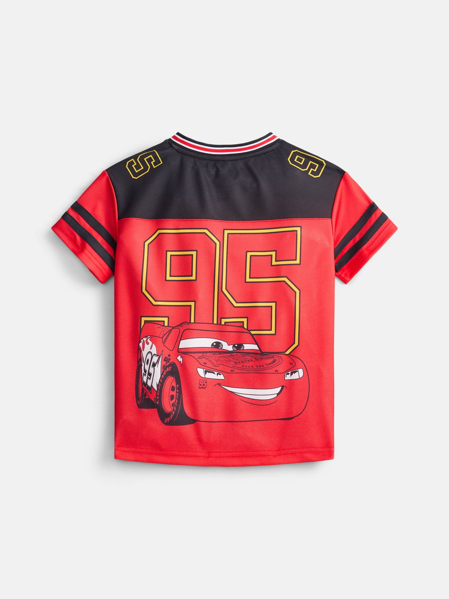 Pixar Cars Boys Short Sleeve Graphic Football Jersey with Matching Short, Sizes 4-16