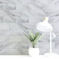 thumbnail image 3 of Art3d 102-Piece Peel and Stick Tile Backsplash for Kitchen Bathroom, 3in. x 6in. Stick on Subway Tile White Granite, 3 of 4