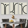 thumbnail image 3 of PixonSign Framed Canvas Print Wall Art Set Minimal Geometric Curved Line Landscapes Abstract Shapes Illustrations Modern Art Boho Decorative for Living Room, Bedroom, Office - 24"x36"x3 WHITE, 3 of 5