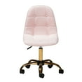 thumbnail image 3 of Baxton Studio Kabira Contemporary Glam and Luxe Blush Pink Velvet Fabric and Gold Metal Swivel Office chair, 3 of 7