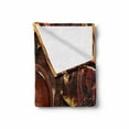 thumbnail image 2 of Harvest Soft Flannel Fleece Blanket, Dinner at Thanksgiving Fall Color Theme Plate and Cutlery Various Seasonal Food, Cozy Plush for Indoor and Outdoor Use, 50" x 70", Brown Orange, by Ambesonne, 2 of 6