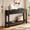 51"-Black, variant on Console Table with Charging Station, 2-Drawer Modern Sofa Table with Open Shelf, Entryway Accent Furniture for Living Room, Hallway, Study, Black Metal Legs, Black