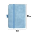 thumbnail image 2 of Couverture en Cuir avec Porte-Stylo, Rubans Marqueurs, Bleu, 2 of 5
