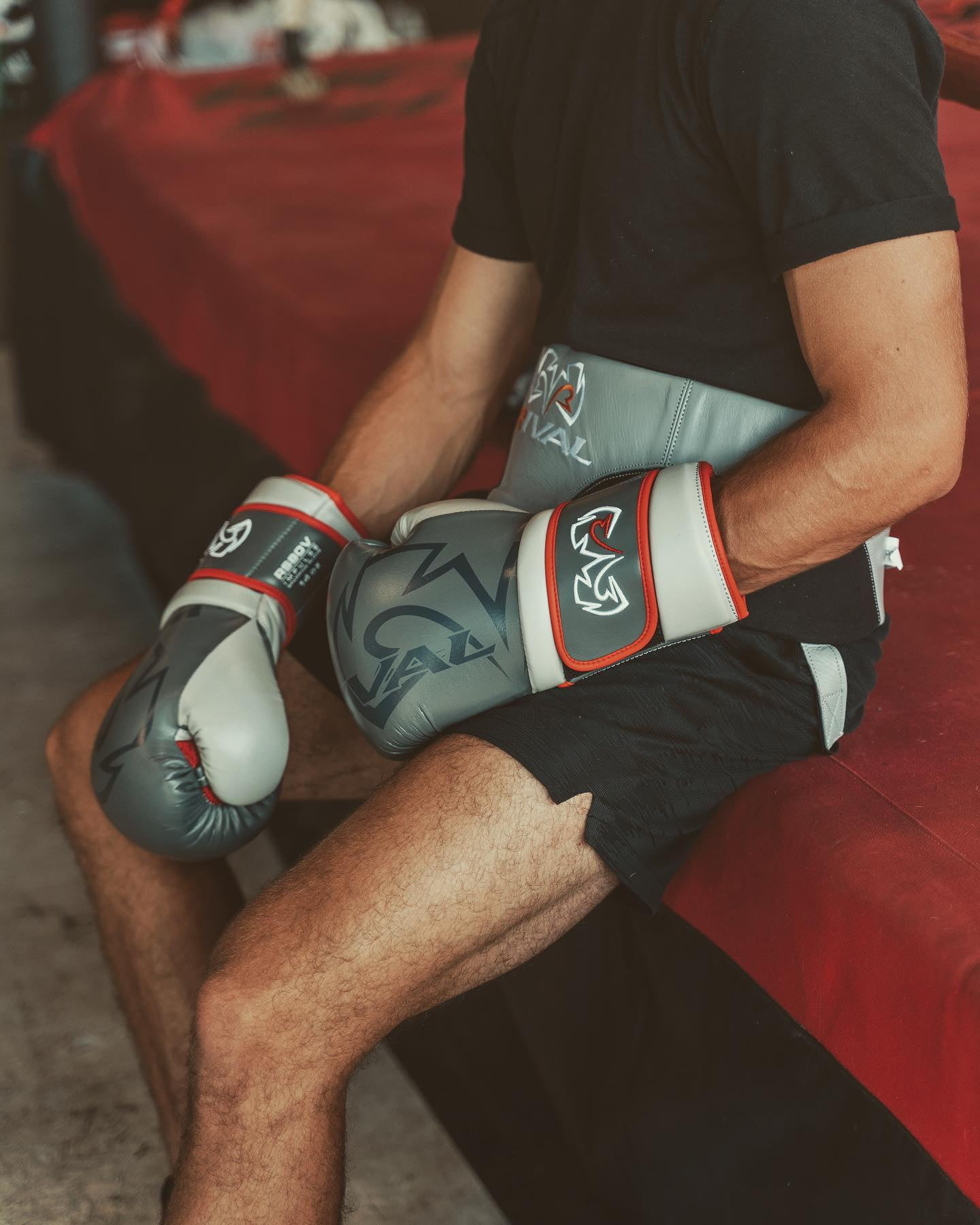 RIVAL Boxing RS80V Impulse Hook and Loop Sparring Gloves - 18 oz. - Navy