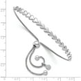thumbnail image 2 of Sterling Silver Jbsp's Rhodium-Plated Polished Heart Bolo Bracelet Made In Italy qlf1251, 2 of 5