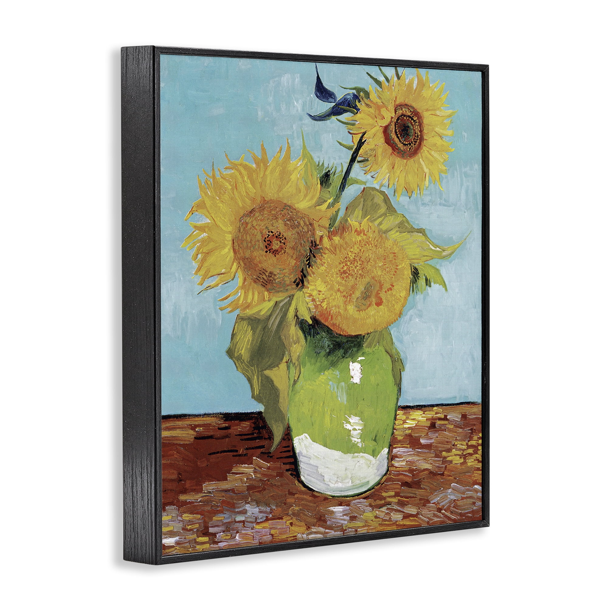 Stupell Industries Van Gogh Sunflowers Botanical & Floral Painting Black Framed Art Print Wall Art, 16 x 20