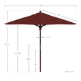 thumbnail image 2 of 9' Grove Series Patio Umbrella With Wood Pole Hardwood Ribs  Push Lift With Sunbrella 2A Jockey Red Fabric, 2 of 5