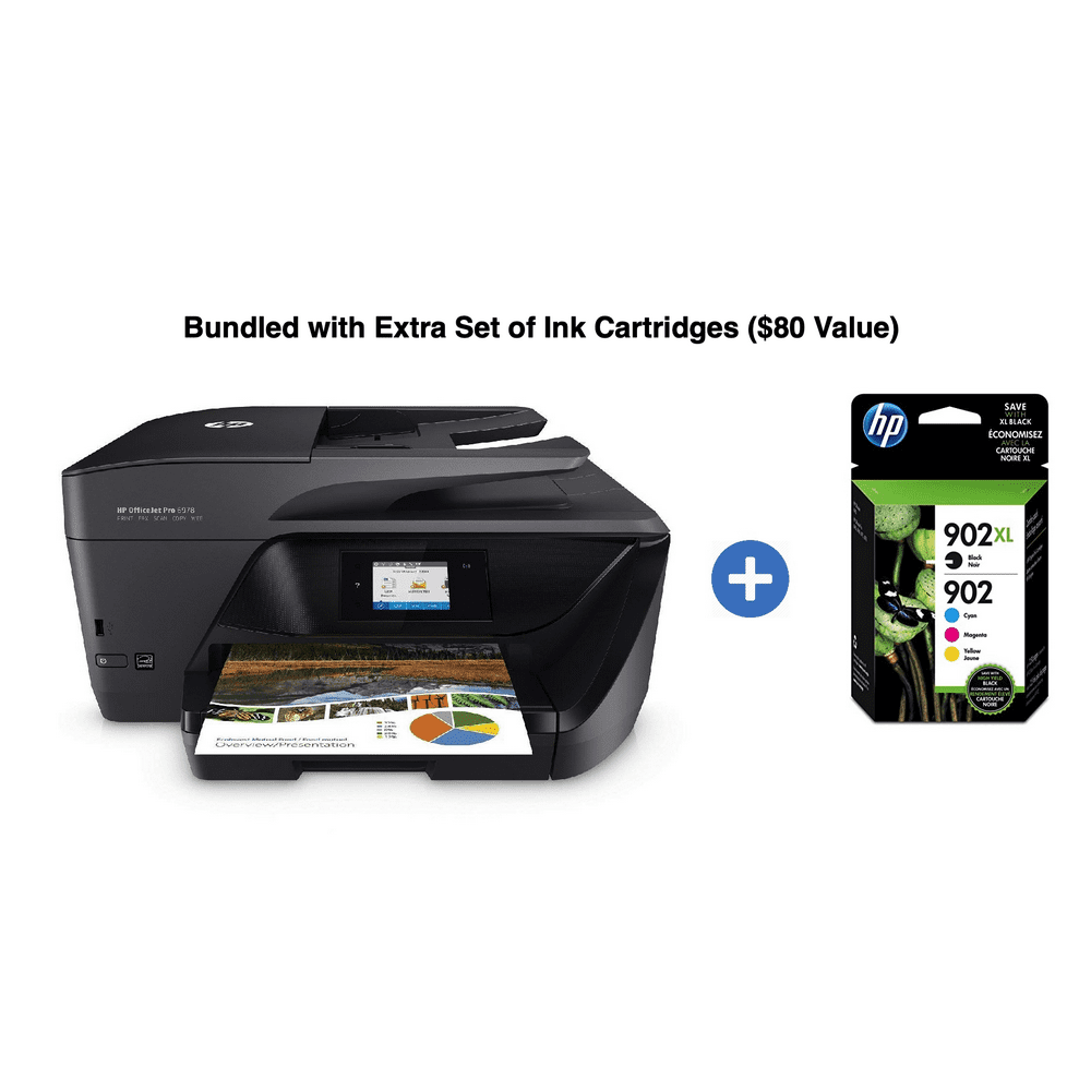 HP OfficeJet Pro 6978 Color Inkjet Wireless All-In-One Printer Bundled with Extra Set of High ...