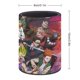 thumbnail image 2 of Mob Psycho-theme Cylinder Pen Holder Pencil Organizer with Flannel Lining PVC Leather Material Cardboard Base for study work 10*8CM, 2 of 6