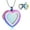 Rainbow, variant on Heart Shaped Memorial Ash Locket Necklace, Custom Engravable Keepsake Pendant with Chain for Ashes, Hair, Mementos