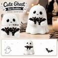 thumbnail image 4 of MInHoues 3.14 Inch Halloween Ghost Figurine with Black Bats, Cute Resin Ghost Statue for Tabletop Centerpiece, Spooky Decorative Ornament for Home Shelf Mantel, 4 of 9