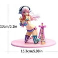 thumbnail image 4 of SUPERSONICO Anime Action PVC Figure Model (Swimsuit Version)，5.2-inch Animated Action Diagram for Table Office Collection, 4 of 5