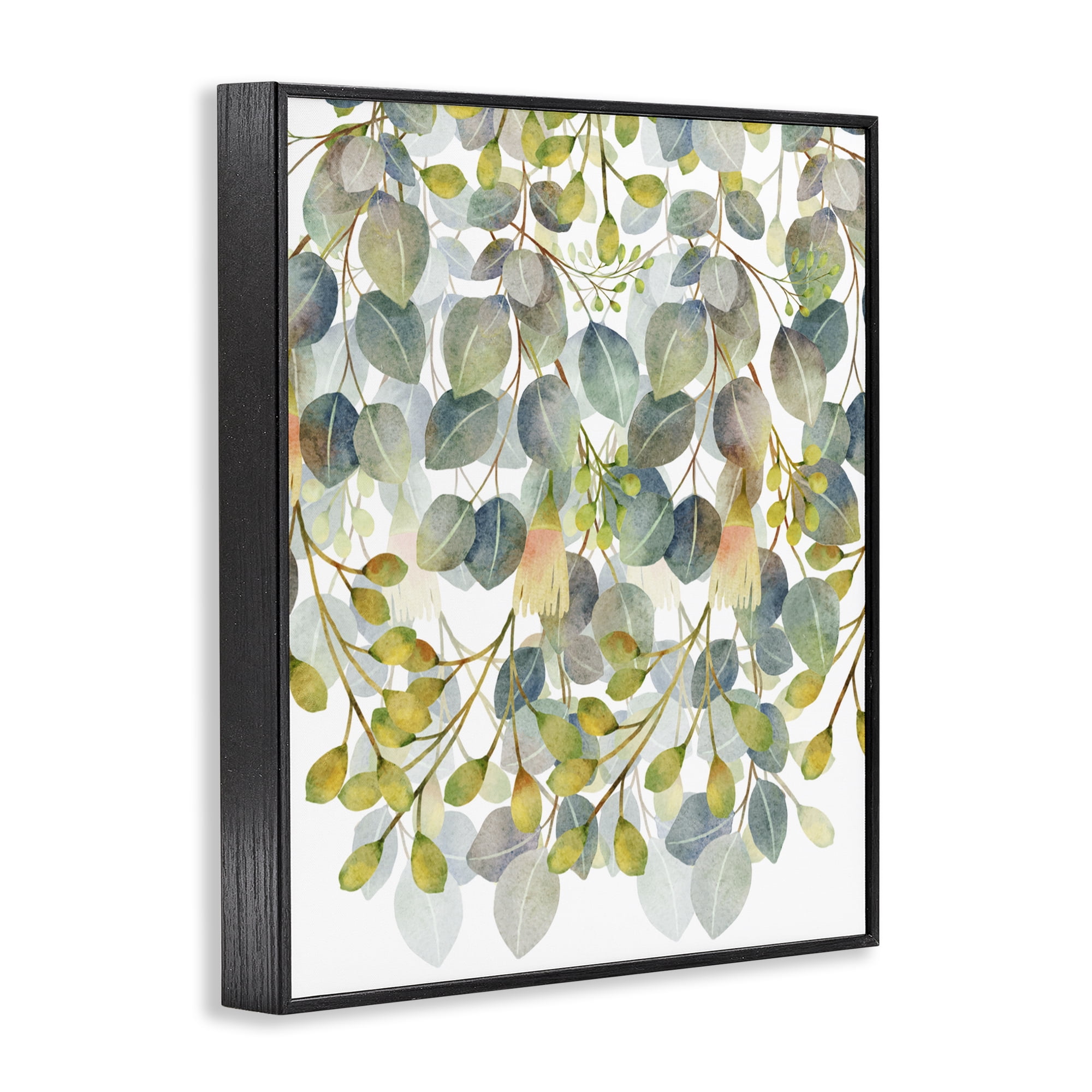 Stupell Industries Hanging Layered Botanicals Black Framed Giclee Art, design by Marcus Prime
