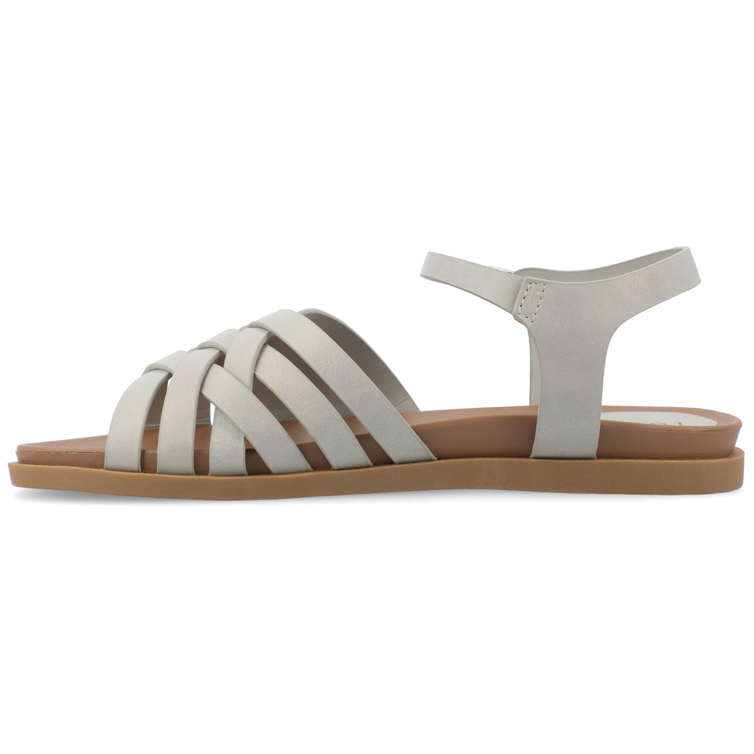 Journee Womens Kimmie Ankle Strap Flat Sandals