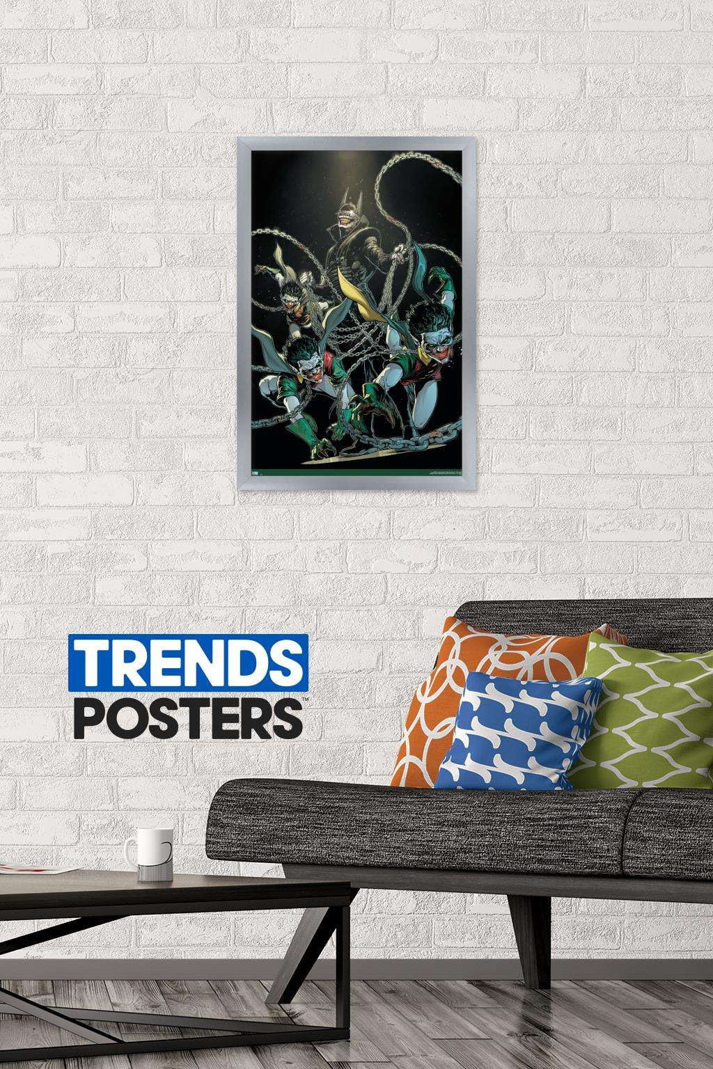 DC Comics The Batman Who Laughs - Chains Wall Poster, 14.725" x 22.375", Framed