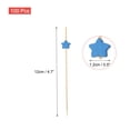 thumbnail image 2 of Uxcell 100Pcs Palillos de cóctel en forma de estrella de bambú para bebidas, alimentos y frutas, azul, 2 of 6