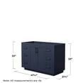 thumbnail image 3 of Wyndham Collection Miranda 48" No-Sink Wood Single Bathroom Vanity in Blue/Black, 3 of 4