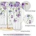 thumbnail image 4 of Purple Floral Butterfly Kitchen Curtains Rustic Flower Small Short Cafe Window Curtains Farmhouse Spring Plant Botanical Rod Pocket Bathroom Window Drape Treatment Tier Curtains(27.5x39 Inch), 4 of 6