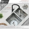 thumbnail image 6 of Stylish Undermount 28" Stainless Steel Double Bowl Kitchen Sink with Strainers S-403, 6 of 10