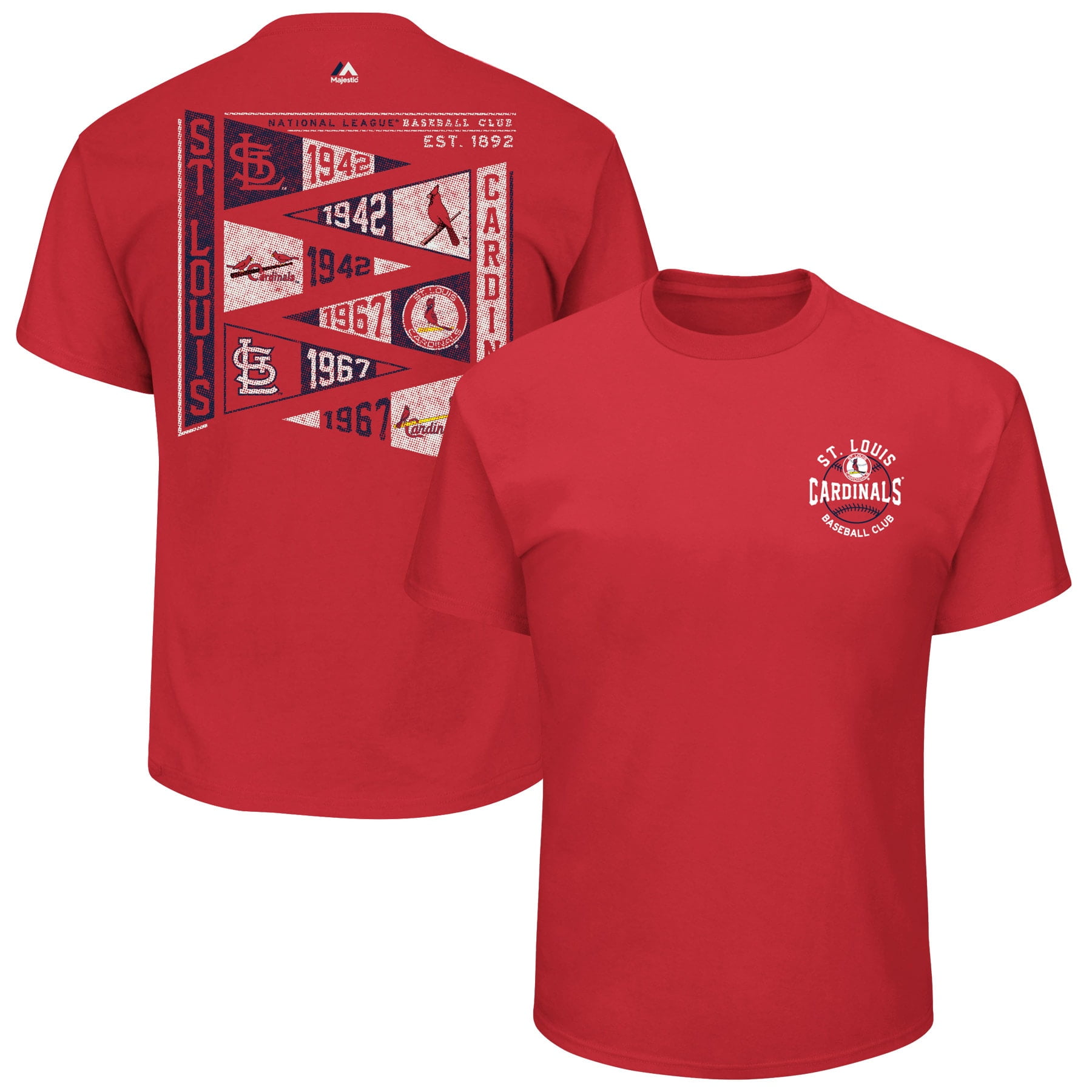 St. Louis Cardinals Majestic Wave the Pennant T-Shirt - Red - 0 - 0