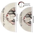 thumbnail image 3 of FMSHPON Valentine's Day Romantic Valentine's Day Kiss Xmas Christmas Tree Skirt Stand Mat for Holiday Party Decoration Indoor Outdoor 48 inches, 3 of 6