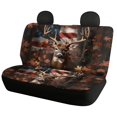 thumbnail image 2 of Pzuqiu Deer American Flag Print Car Seat Covers 3 Pieces Front and Rear Seat Cover Set Interior Accessories Auto Decor Suitable for Truck Trucks, 2 of 10
