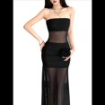 thumbnail image 3 of Falda de Sin Tirantes para Mujer, Corte Entallado, con Estampado Floral Tridimensional, Ideal para Vacaciones en la Playa Negro XL, 3 of 7