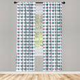 thumbnail image 3 of Ambesonne Funny Sloth Curtains, Rhythmic Lazy Animal, Pair of 28"x63", Dark Seafoam Pink, 3 of 5