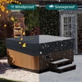 thumbnail image 6 of Square Hot Tub Cover, 600D Polyester Waterproof SPA Covers for Hot Tub, UV Protection & Windproof, Hot Tub Cover Protector Fits 85''x 85'', Black, 6 of 6
