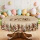 thumbnail image 4 of Mantel – Funda de mesa, estampado impermeable de huevo de conejo de Pascua, estilo limpio y fresco, poliéster, 1 pieza, 60x60 pulgadas, 4 of 6