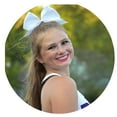 thumbnail image 4 of White Glitter Cheer Bows - Cheerleading Softball Gifts for Girls and Women Team Bow with Ponytail Holder Complete your Cheerleader Outfit Uniform Strong Hair Ties Bands Elastics by Kenz Laurenz, 4 of 6