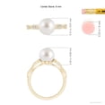 thumbnail image 5 of ANGARA South Sea Cultured Pearl Ring with Marquise Motifs in 14K Yellow Gold for Women | June Birthstone, Birthday, Anniversary, Jewelry Gift for Women | Pearl Ring, 5 of 8