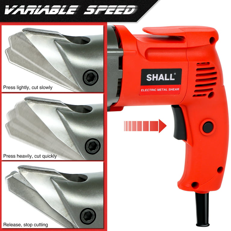 Variable Speed Swivel Head Cordless Electric Metal Cutter Shear Tool Heavy  Duty