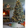 thumbnail image 3 of Hunter Green White Ombre Christmas Tree Skirt 36 Inches Large Christmas Skirt Tree, Modern Abstract Gradient Color Art Tree Skirt Christmas Decorations for Fireplace Party Holidays Indoor Outdoor, 3 of 7