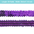 thumbnail image 2 of Unique Bargains 10 Yards 1.2 Inch Elastic Sequins Trim Flat Stretch Sequin Ribbon Strip, Dark Purple, 2 of 4