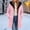 Pink, variant on Qiggri Women's Hooded Puffer Coat Fleece Lined Full Zip Long Sleeve Outerwear Coat With Pockets for Winter Comfy Smart Casual Office Casual Outdoor L