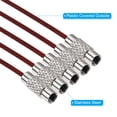 thumbnail image 3 of Uxcell 5.9 Inch Stainless Steel Wire Keychain Cable Key Ring Loop, Red, 5 Pack, 3 of 7