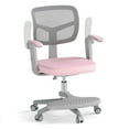 thumbnail image 1 of Costway Kids Desk Chair Children Study Chair with Adjustable Height, Armrest & Footrest Pink, 1 of 10