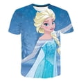 thumbnail image 1 of Anna Elsa niños camisetas niñas verano Elsa Frozen ropa bebé camisetas niños manga ropa camiseta 2 3 5 7 8 9-14 años 5T Gao Jinjia LED, 1 of 2