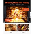 thumbnail image 4 of KFFKFF 24-inch Electric Range Oven, 2.7 Cu. Ft. Compact Freestanding Design, Stainless Steel Finish, Features 4 Burners, Adjustable Racks, Storage Drawer, Black (No power cord), 4 of 9