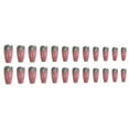 thumbnail image 3 of FCOGIN Long Coffin, 24 Pieces, Gradient Series, Gray, Pink, Acrylic False Nail, Press on Nail, 3 of 5