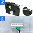 thumbnail image 4 of GREENCYCLE 2PK 18mm 8m Black on White/Green Laminated Label Tape Compatible for Brother TZ TZe TZe-241 TZ241 TZe-741 TZ741 P-touch Printer, 4 of 7