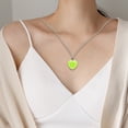 thumbnail image 5 of FENGGHAO Mothers Day Glow In The Dark Love Pendant Necklace Fluorescent Multicolor Stone Look Stainless Steel Chain with Card, 5 of 7