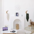 thumbnail image 3 of Tapiz de madera ANROYE de macramé para colgar en la pared, diseño bohemio y luna, 3 of 7