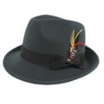 thumbnail image 3 of Sombrero de copa Panamá Jazz Zulema ala corta gris, 3 of 8