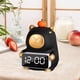 thumbnail image 4 of Reloj despertador digital con altavoz Carpincho, tocador, dormitorio, caja de pañuelos, funda y soporte Negro, 4 of 9