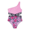 thumbnail image 2 of iiniim Little Girls One-Piece Hollow Out Swimwear Single Shoulder Strap Cutout Swimsuit Bathing Suit Tankini, 2 of 7